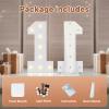Bugame 3FT Light Up Letters, Quick 7-Min Setup No Edge Assembly Needed, Lightweight Foam Board Marquee Letters for Birthday Wedding Baby Shower Backdrop Decor, Letter N view 2