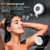 FKLBBLPM Shower & Outdoor Speaker - 10M Bluetooth, Suction Cup Powerhouse IPX7 Waterproof & Dustproof w/RGB Party Lights - Ultimate Bath Companion (White) view 4