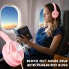Cowyawn USB C Headphones Wired, Over Ear USB C Wired Headphones with Microphone, Volume Control, HD Stereo Sound, Foldable USB Type C Headphone for Adult/Teens/Laptop/Computer/iPhone 15/16/17, Pink view 2