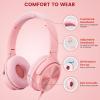 Cowyawn USB C Headphones Wired, Over Ear USB C Wired Headphones with Microphone, Volume Control, HD Stereo Sound, Foldable USB Type C Headphone for Adult/Teens/Laptop/Computer/iPhone 15/16/17, Pink view 3