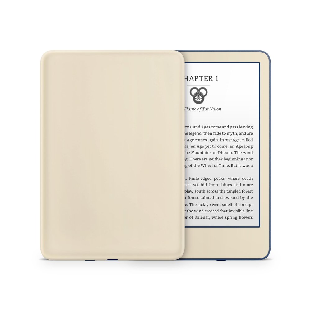 Tacky Design Solid Color Skin for Kindle Skin Decal Wrap Classic Color Vinyl, Premium 3M Decal Sticker for Full Surface Coverage (Cream, Kindle (10th Gen, 2019))