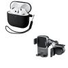 ORNARTO Bundle Case for AirPods 4 Case (2024) in Black + for Tesla Phone Mount in BlackORNARTO Bundle Case for AirPods 4 Case (2024) in Pink + for Tesla Phone Mount in Black view 1