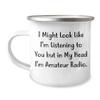 Amateur Radio Enthusiast Gifts from Friends for Birthday - Camping Mug with Funny Quote view 1