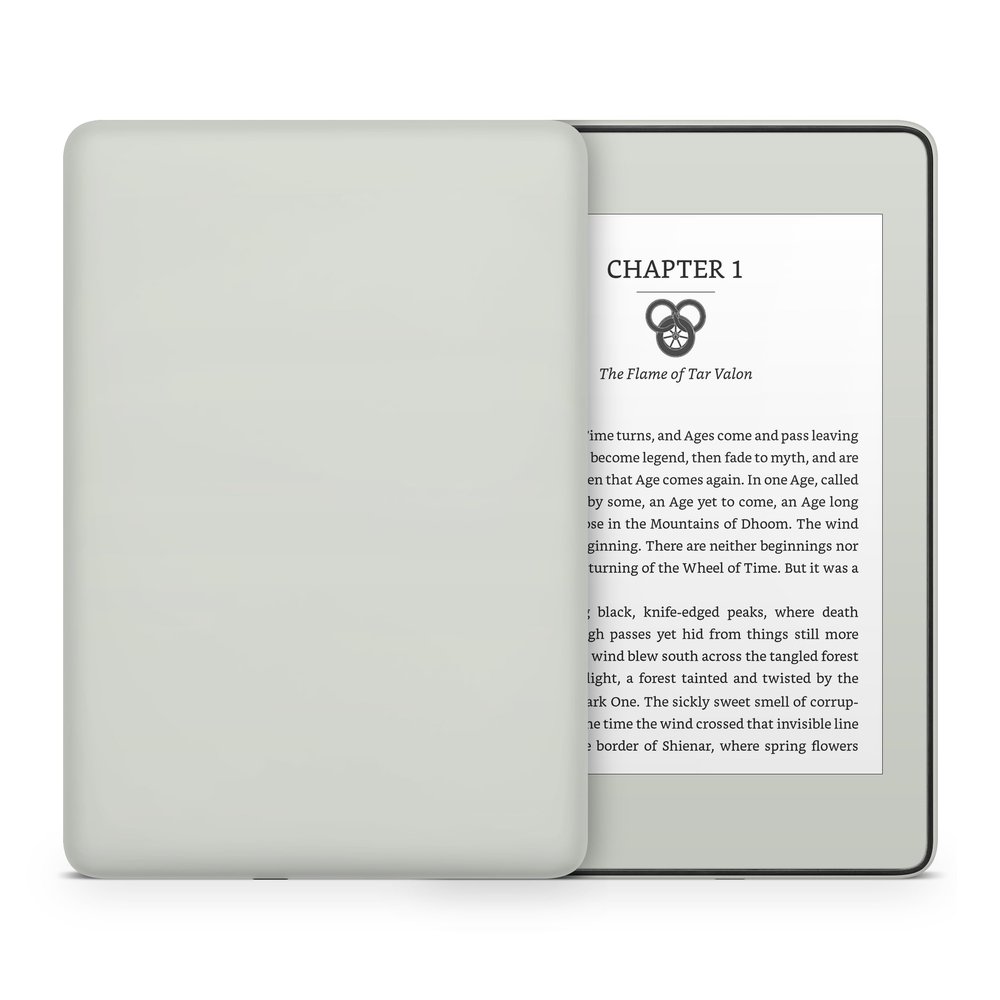 Tacky Design Solid Color Skin for Kindle Paperwhite Skin Wrap Decal Classic Color Vinyl, Premium 3M Decal Sticker for Full Surface Coverage (Grey, Paperwhite (10th Gen, 2018))