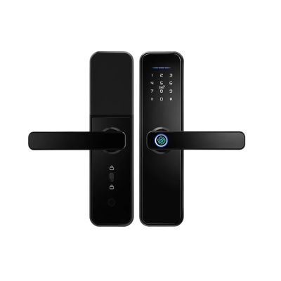 QDVOPHZA Waterproof Tuya Biometric Fingerprint Security Intelligent Smart WiFi APP Password Electronic Door Lock(3585 Sliding)