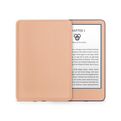 Tacky Design Solid Color Skin for Kindle Skin Decal 11th Generation 2022 Wrap Classic Color Vinyl, Premium 3M Decal Sticker for Full Surface Coverage (Peach, Kindle (11th Gen, 2022))