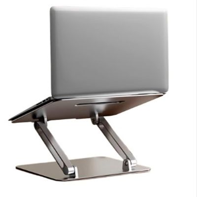 SPXTOM Aluminum Laptop Stand, Foldable, Portable Laptop Riser Stand, Silicone Mat Non-Slip, Ergonomic Computer Notebook Stand, Fits All 10-15.6"