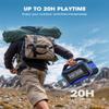 ANCOON Speakers Bluetooth Wireless: 80W(Peak) Loud Speaker with Bass, 20H Playtime, IPX6 Waterproof, Large Jobsite Speakers for Work, Outdoor, Workshop, Garage, Portable Speaker with TWS (Blue) view 4