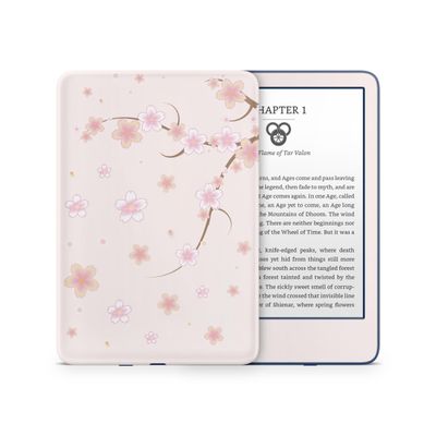 Tacky Design Cherry Blossom Skin Decal, Floral Stickers, Premium Vinyl 3M Full Wrap for Kindle (11th Gen, 2022)