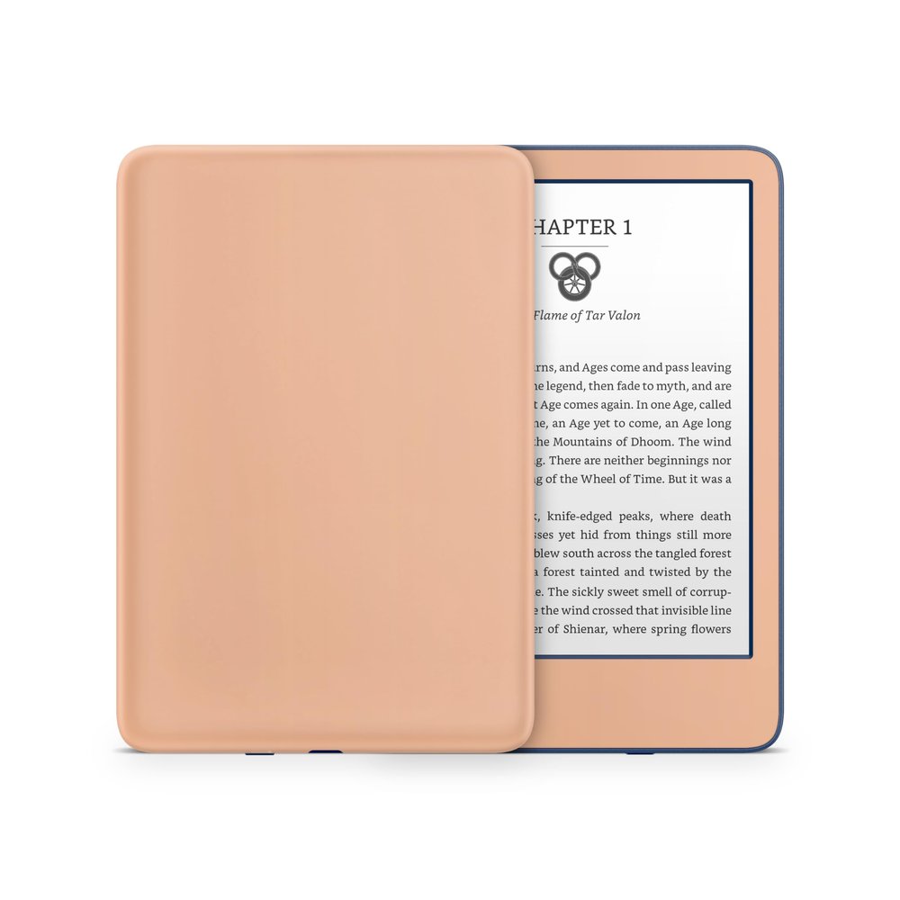 Tacky Design Solid Color Skin for Kindle Paperwhite Skin Wrap Decal Classic Color Vinyl, Premium 3M Decal Sticker for Full Surface Coverage (Peach, Paperwhite (11th Gen, 2021))