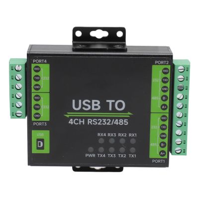 ANGGREK Industrial Grade Isolated USB Converter, 5V Metal Housing Professional High Peformance Easy Installation USB to for RS485 422 Converter for Computer
