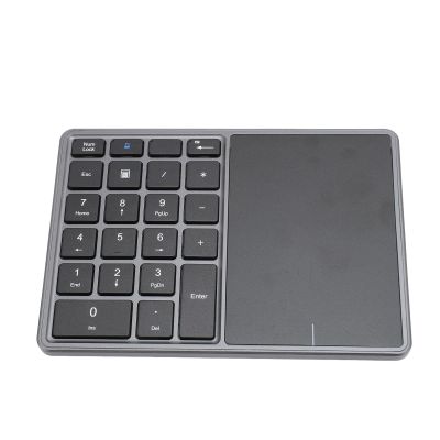 ANGGREK Number Pad, Dual Modes Rechargeable High Sensitivity Numeric Keypad for PC for Laptop (Dark Gray)