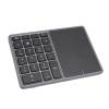 ANGGREK Number Pad, Dual Modes Rechargeable High Sensitivity Numeric Keypad for PC for Laptop (Dark Gray) view 3