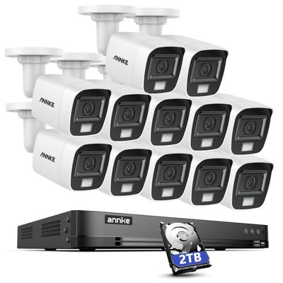 ANNKE 3K Security Camera System, 32 Channel 3K Lite AI DVR and 12pcs 5MP Outdoor IP67 Weatherproof CCTV Cameras with Smart Color Night Vision, Built-in Mic, AI Human/Vehicle Detection, 2TB Hard Drive