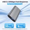 cablecc USB4 20Gbps Type-C USB3.2 to NGFF M-Key M.2 NVME SATA SSD PCBA Enclosure 2280/2242/2260mm RTL9220 view 4