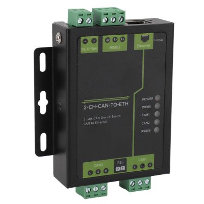 CAN to Ethernet Converter Module, 2 Ports CAN Device Server Industrial Grade IP Protocol for Computer