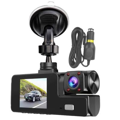 Duall Lens Dash Cam - 1080P Front and Rear Car Camera, High-Definition Dashboard Video Recorder Camera | GPS Car Security Camera with 4 Infrared Night Vision Light, Wi-Fi Enabled Dash Cam for Record