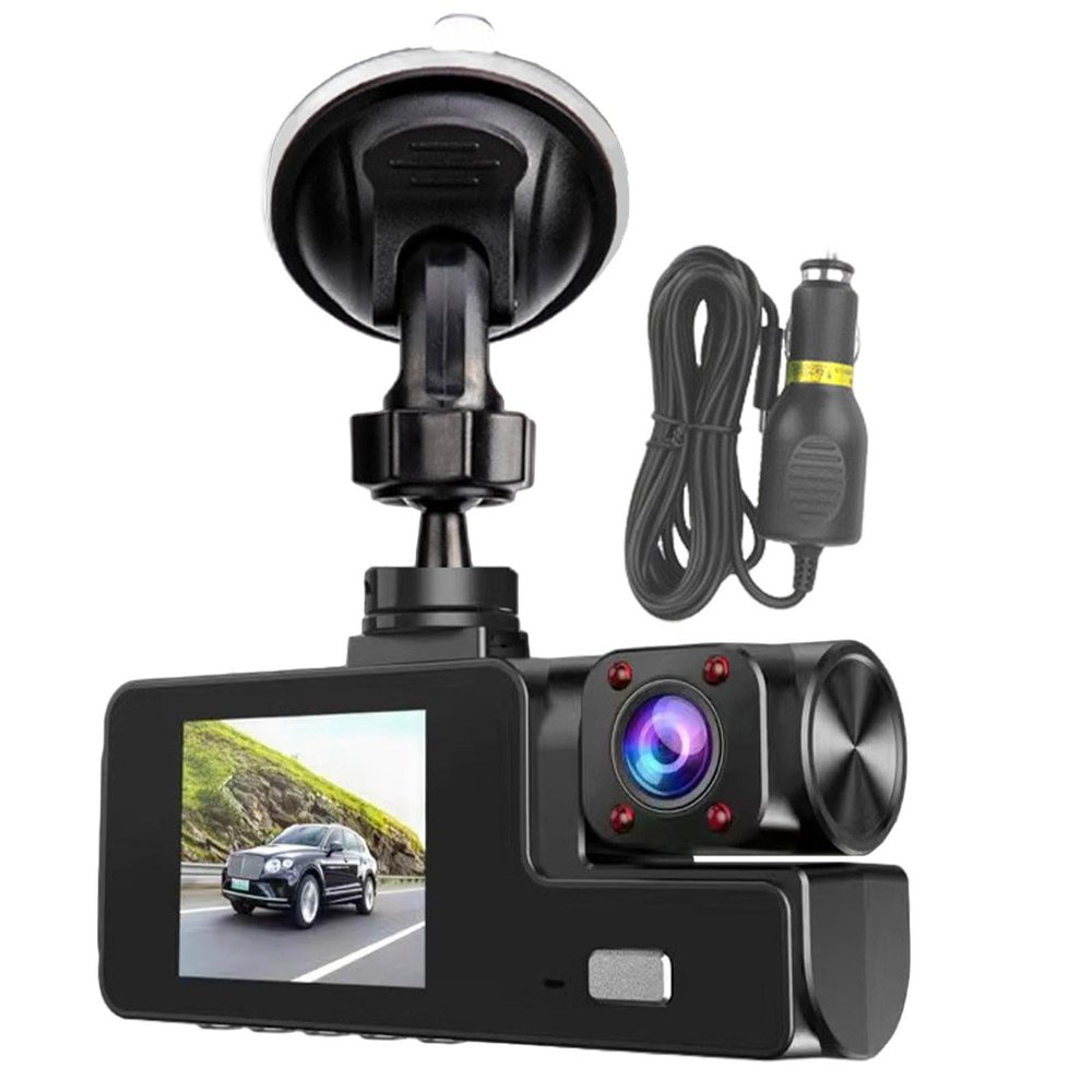 Duall Lens Dash Cam - 1080P Front and Rear Car Camera, High-Definition Dashboard Video Recorder Camera | GPS Car Security Camera with 4 Infrared Night Vision Light, Wi-Fi Enabled Dash Cam for Record