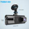 Duall Lens Dash Cam - 1080P Front and Rear Car Camera, High-Definition Dashboard Video Recorder Camera | GPS Car Security Camera with 4 Infrared Night Vision Light, Wi-Fi Enabled Dash Cam for Record view 3