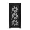 ASUS A21 Plus TG ARGB Black microATX PC Case (Pre-Installed ARGB Fans, Mesh Front Panel, Compatible with Hidden Port Motherboards, 360mm Radiators, 380mm Graphics, Black) view 3