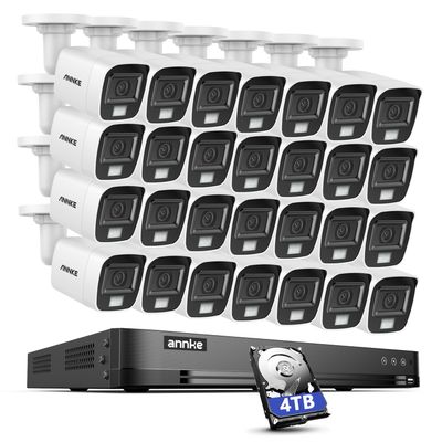 ANNKE 3K Security Camera System, 32 Channel 3K Lite AI DVR and 28pcs 5MP Outdoor IP67 Weatherproof CCTV Cameras with Smart Color Night Vision, Built-in Mic, AI Human/Vehicle Detection, 4TB Hard Drive