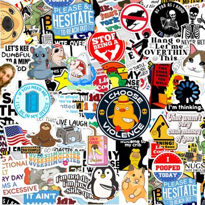 150Pcs Funny Stickers for (Dirty) Meme Water Bottles Pack Waterproof Cool Stickers for Laptop, Hard Hats, Sarcastic, Scrapbooking Decals