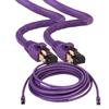SATMAXIMUM 2ft Cat8 SFTP Ethernet Patch Cable 26AWG, Pure Copper, Shielded, High-Speed 40Gbps Data Transfer, 2000MHz Bandwidth, for Servers, Gaming, and Networking Purple view 4