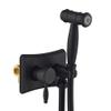 IIUUAYUVI Dual Function HandheldToilet Sprayer Brass Cold and Hot WaterFaucets Wall Mount Cloth Diaper WasherSpray Shower for Feminine Hygiene,Black(Black) view 1