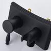 IIUUAYUVI Dual Function HandheldToilet Sprayer Brass Cold and Hot WaterFaucets Wall Mount Cloth Diaper WasherSpray Shower for Feminine Hygiene,Black(Black) view 3
