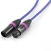 1 Pair Microphone Cable 3 Pin XLR Cable, Male to Female Manual Welding Audio Extension Cable, Professional Mixer/Live/KTV XLR Balanced Line (Purple Cable and Marking Ring Plug, 3 Meters) view 2