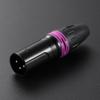 1 Pair Microphone Cable 3 Pin XLR Cable, Male to Female Manual Welding Audio Extension Cable, Professional Mixer/Live/KTV XLR Balanced Line (Purple Cable and Marking Ring Plug, 3 Meters) view 4