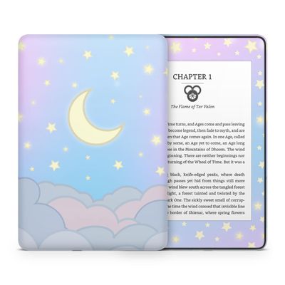 Tacky Design Clouds Skin Wrap, Pastel Blue Stickers, Premium Vinyl 3M Full Wrap for Kindle Paperwhite (10th Gen, 2018)