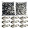 100 Sets GX12 2Pins Aviation Connector Panel Mount Circular Metal Adapter Male Female Plug Socket 125V 7A (2P) view 2