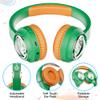 Contixo Kids Bluetooth Headphones, Green Wireless & Wired Over-Ear 85dB Volume Limiting, LED Lights, Foldable, Adjustable Headband, Mic Lightweight Noise-Limiting Design for Boys & Girls view 4