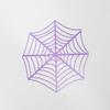 Decal Stickers of Spider Web (Lavender Purple) (Set of 2) Luxury Weatherproof Vinyl Decal Stickers for Laptop Desktop Smartphone Car Dirt Bike Wall Room Mason Jar Bathtub - USCVER10j7874LA view 1