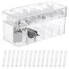 byepica Dual-Layer USB Cable Charger Organizer Box with 12 Compartments, Plastic Electronics Storage with Lid, Cable Management Case and 15 Ties view 1