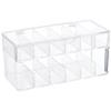 byepica Dual-Layer USB Cable Charger Organizer Box with 12 Compartments, Plastic Electronics Storage with Lid, Cable Management Case and 15 Ties view 4