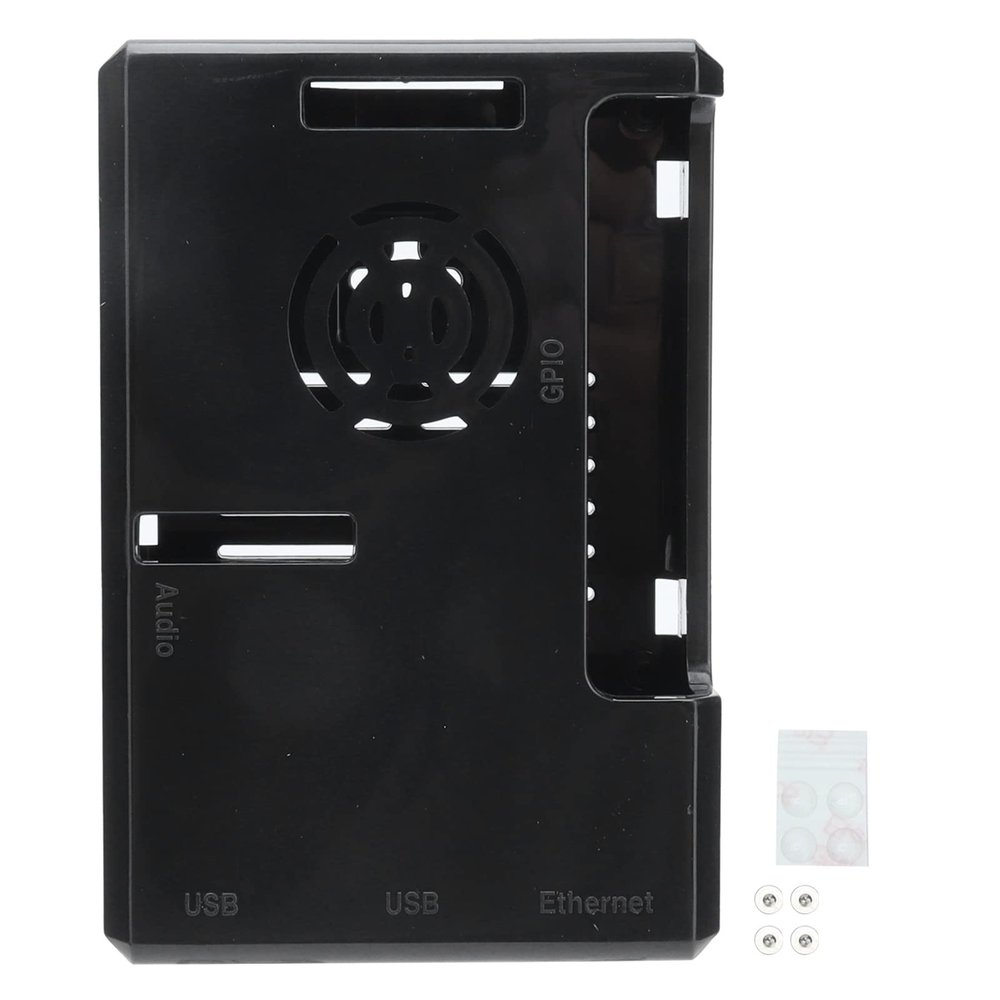 4 Model B Enclosure, ABS Heat Dissipation Case, Protective Microcomputer Shell with Non Slip Mat, Outstanding Fit for Motherboard, Efficient Cooling Syst (Without Fan)