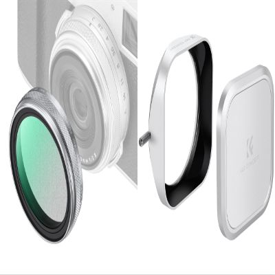 Black Mist Diffusion 1/4 Filter+ Lens Hood+ Lens Cap Kit (3 PCS) for Fujifilm X100 Series Camera X100/X100F/X100S/X100T/X100V/X100VI