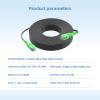 Buacoz Fiber Optic Internet Cable 20M/65ft SC/APC to SC/APC Outdoor Armored Jumper Optical Patch Cord Single-Mode Simplex 9/125m 1 Steel Wire+2 FRP Strength Member LSZH Black view 3