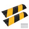 YLLSMGS Drive Over Cable Protector Heavy Duty Rubber 2 Pack 2 Channel 22046lbs Capacity Speed Bumps for Driveway Indoor Outdoor view 1