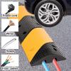 YLLSMGS Drive Over Cable Protector Heavy Duty Rubber 2 Pack 2 Channel 22046lbs Capacity Speed Bumps for Driveway Indoor Outdoor view 2
