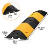YLLSMGS Drive Over Cable Protector Heavy Duty Rubber 2 Pack 2 Channel 22046lbs Capacity Speed Bumps for Driveway Indoor Outdoor view 4