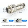 100 Sets GX12 3Pins Aviation Connector Panel Mount Circular Metal Adapter Male Female Plug Socket 125V 7A (3P) view 3