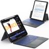 CHESONA Rugged for iPad Pro 13-inch (M4) 2024 Case with Keyboard, Magnetic Detachable Case & 7-Color Backlit, Smart Trackpad, 15-180 Adjustable Stand, Portrait/Landscape, Grey view 1