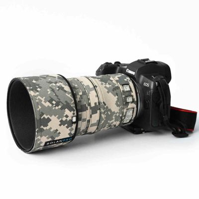 Rolanpro Waterproof Lens Camouflage Cover for Canon RF 70-200mm F4 L Rain Cover Telephoto Lens Protective Sleeve Case Clothing#UCP