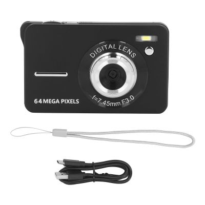 4K 64MP Digital Camera for Photography, Compact Autofocus 18x Zoom Camera with 2.8 Inch Screen, Fill Light, Time Lapse Video Small Vlogging Camera for Kid Student Children Teen