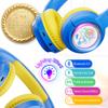 Contixo Kids Bluetooth Headphones, Blue Wireless & Wired Over-Ear 85dB Volume Limiting, LED Lights, Foldable, Adjustable Headband, Mic Lightweight Noise-Limiting Design for Boys & Girls view 2