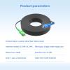 Buacoz Outdoor Armored Fiber Optic Internet Cable SC/UPC to SC/APC Single-Mode Simplex 9/125m FTTH Jumper Optical Patch Cord 1 Steel Wire+2 FRP Strength Member LSZH Black(30Meter/98ft) view 3
