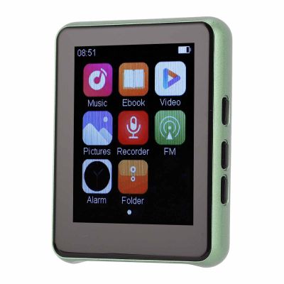128GB MP3 Player with Bluetooth, 2.4 Inch Full Touchscreen MP3 Music Player, with Speaker, Voice Recorder, E Book, Up to 512GB, with Earphones (Green)